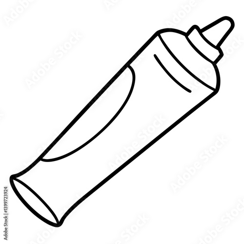Fresh Smile: Toothpaste Outline Coloring Page
