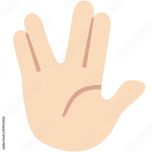 Vulcan salute light skin

