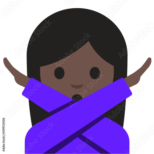 female gesturing no - dark skin
