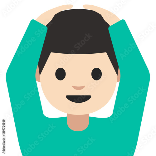 Person making OK gesture 
