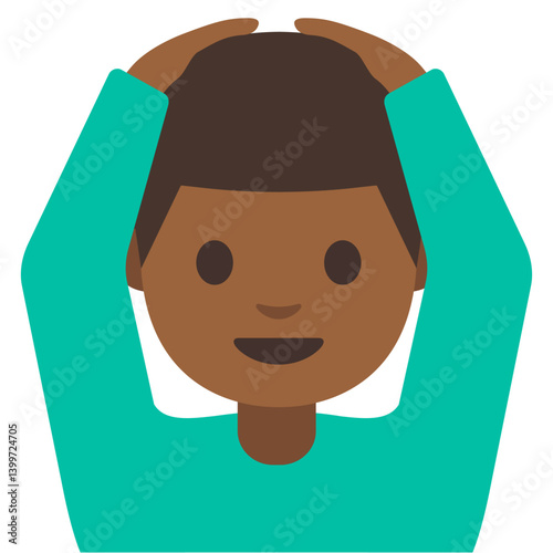 Person making OK gesture - medium skin
