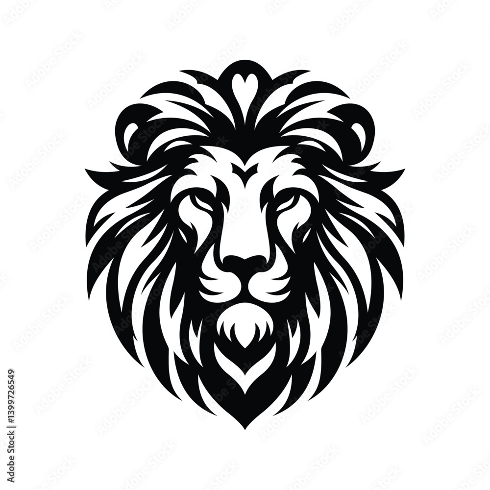 Obraz premium Lion Head tattoo and Lion Head Logo, face, leo, leon, king, lion head, africa