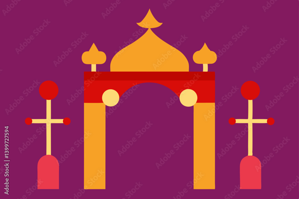 Fototapeta premium vector illustration of church