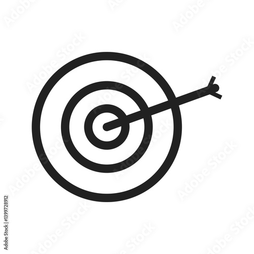 On Target icon vector image. Suitable for mobile apps, web apps and print media.