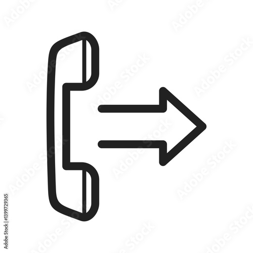 Outgoing Call icon vector image. Suitable for mobile apps, web apps and print media.