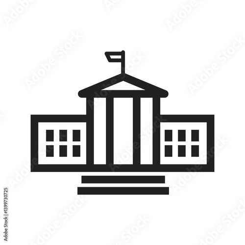 Presidential Building icon vector image. Suitable for mobile apps, web apps and print media.