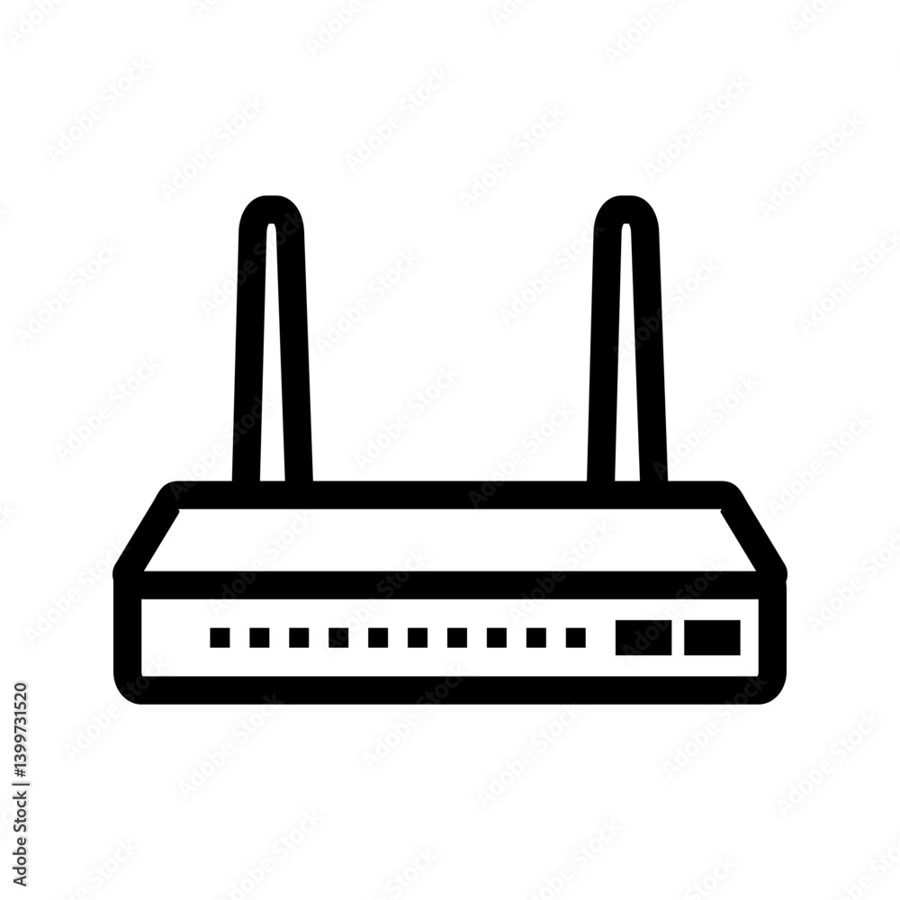 Router icon vector image. Suitable for mobile apps, web apps and print media. Router icon vector image. Suitable for mobile apps, web apps and print media.