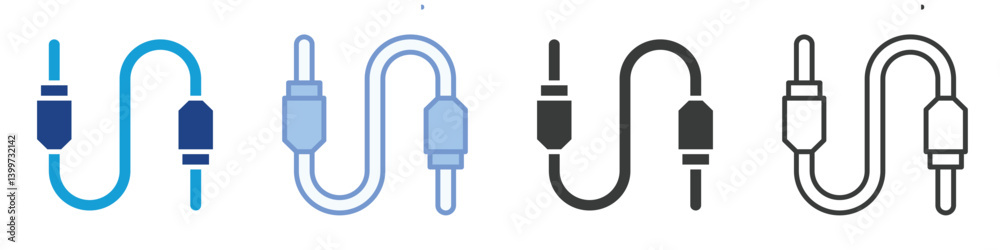 Auxiliary Cable Icons Collection – Multiple Vector Styles Icons Auxiliary Cable Icons Collection – Multiple Vector Styles Icons