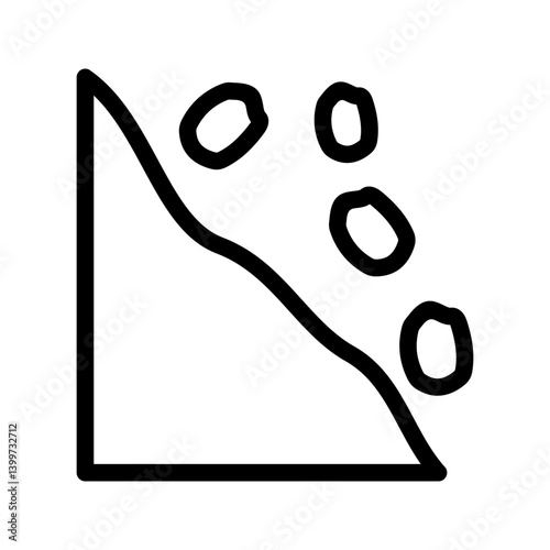 Snowslide icon vector image. Suitable for mobile apps, web apps and print media.