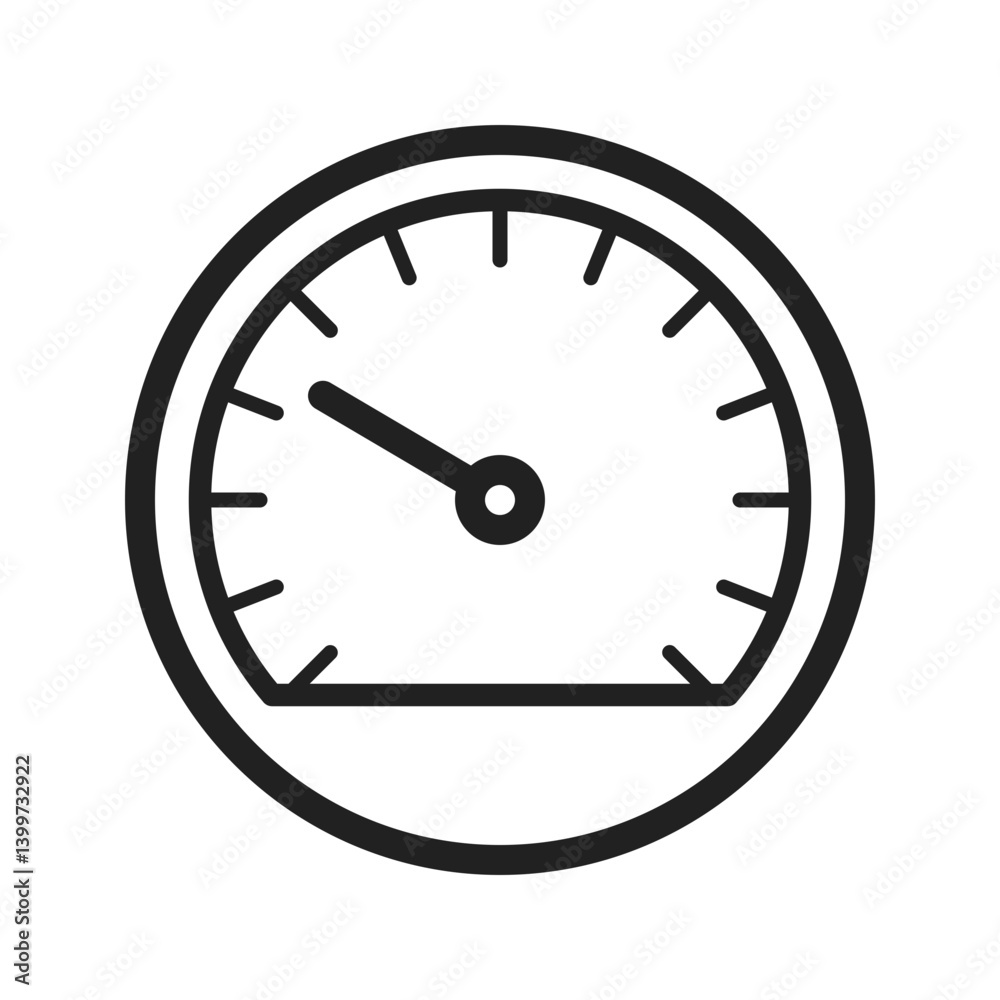 Speedometer icon vector image. Suitable for mobile apps, web apps and print media. Speedometer icon vector image. Suitable for mobile apps, web apps and print media.