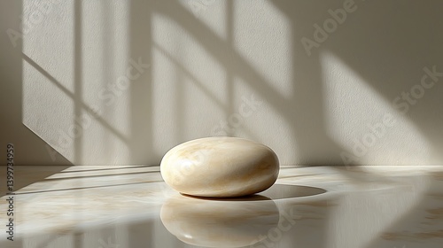 A minimalist scene with a clean,