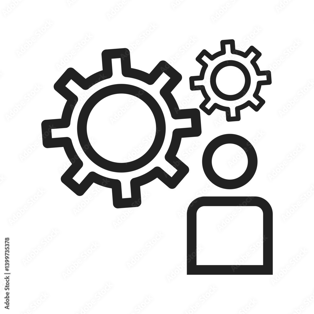 User Settings icon vector image. Suitable for mobile apps, web apps and print media. User Settings icon vector image. Suitable for mobile apps, web apps and print media.