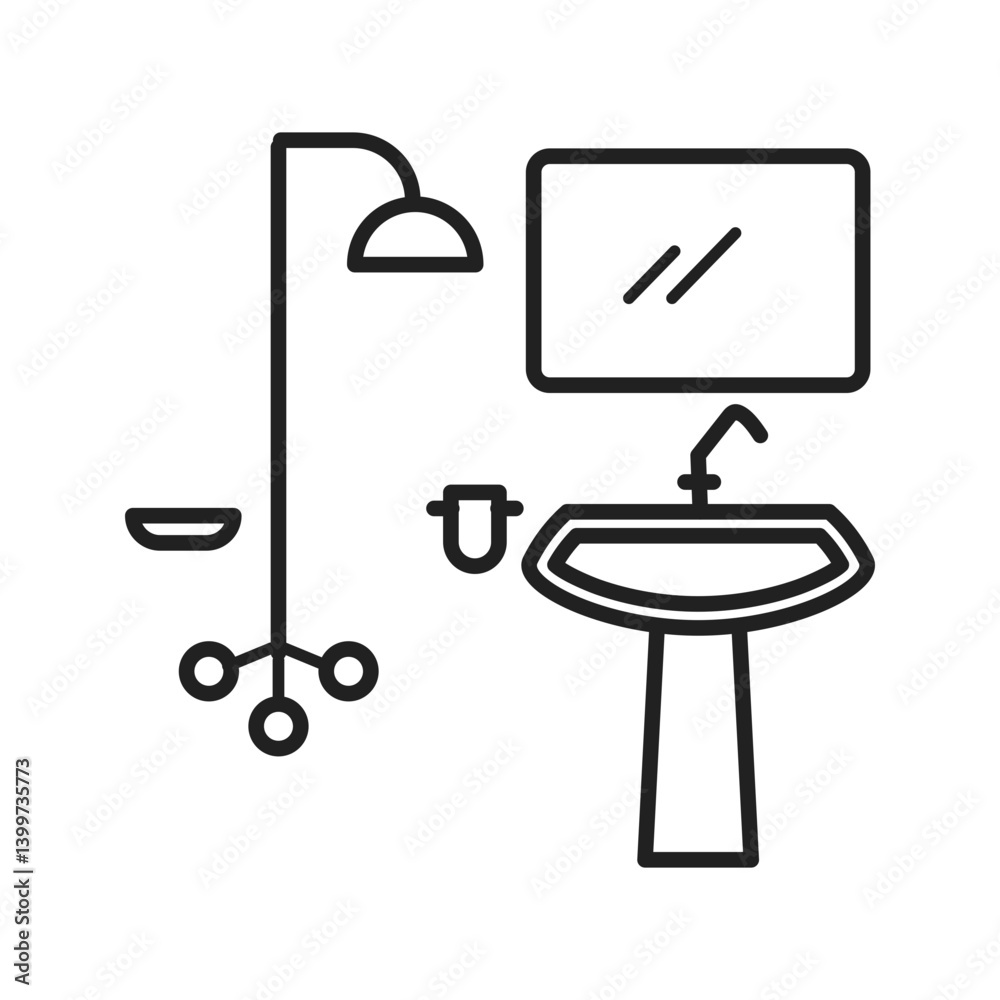 Washroom icon vector image. Suitable for mobile apps, web apps and print media. Washroom icon vector image. Suitable for mobile apps, web apps and print media.