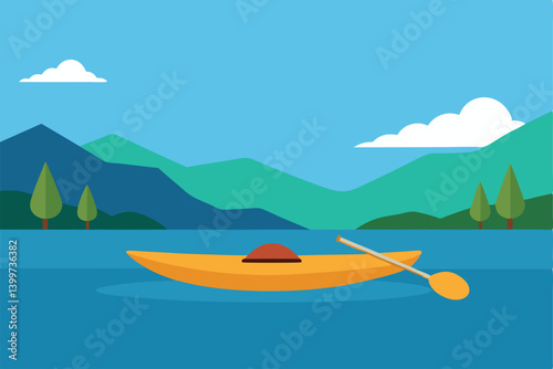 canoe on the lake