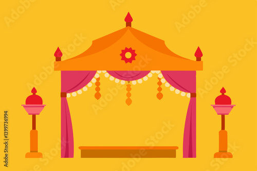 vector illustration of a circus tent