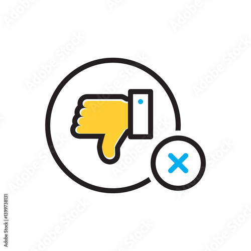 Multi color icon for no
