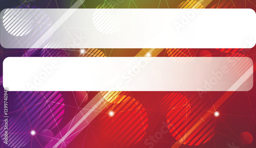 Decorative pattern with triangles, line, circle, space for text style. For textures or wallpaper. Vector illustration. Creative gradient color.