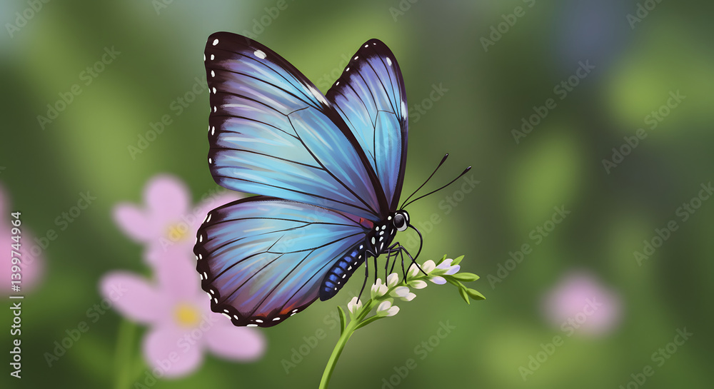 A colorful butterfly resting on a yellow flower, highlighting the beauty of nature in a close-up view. A colorful butterfly resting on a yellow flower, highlighting the beauty of nature in a close-up view.