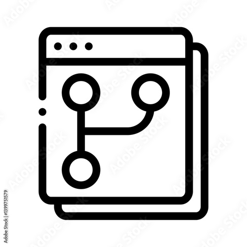 Git line icon