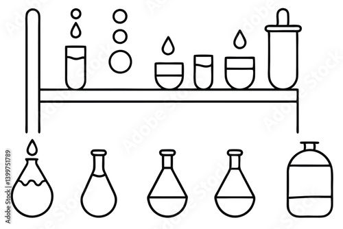 chromatography proc line art clean scientific diagram for stud