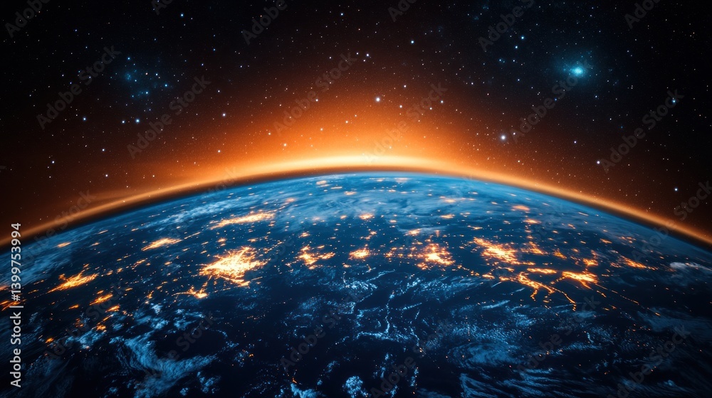 Obraz premium Earthrise: A Breathtaking View of Our Planet at Dawn