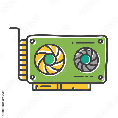 gpu icon, gpu vector illustration-simple illustration of gpu, perfect for gpu logos and icons