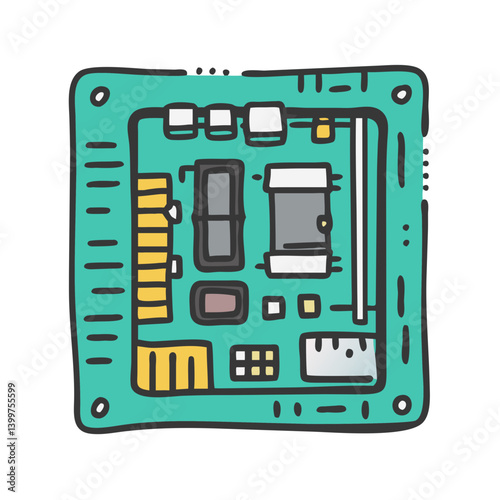 motherboard icon, motherboard vector illustration-simple illustration of motherboard, perfect for motherboard logos and icons