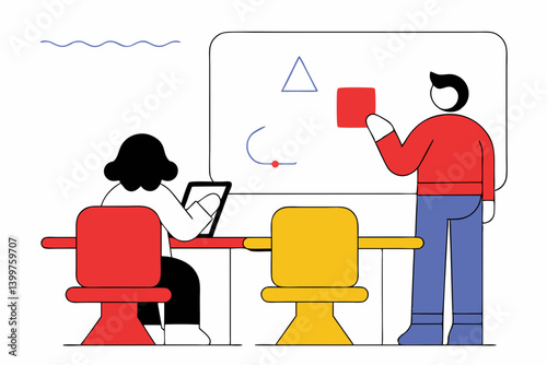 Vector Illustration of AI Tools for Learning and Teaching in Schools