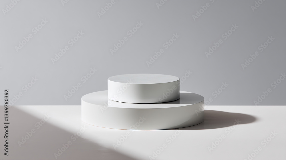 White podium for product display minimal background mockup presentation platform showcase pedestal stage White podium for product display minimal background mockup presentation platform showcase pedestal stage