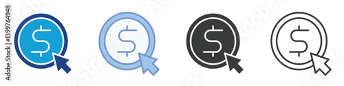 Click payment Icons Collection – Multiple Vector Styles Icons