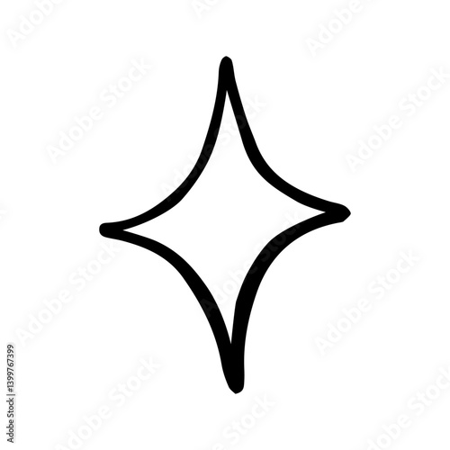 Obraz na płótnie Stars hand drawn icon vector. Hand draw elements illustration sign. Space symbol or logo. w salonie