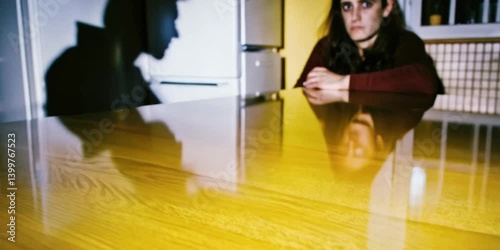 Contemplation reflection introspection shadow mood mystery emotion thought dramatic light

