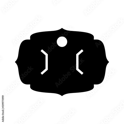 Obraz na płótnie Bow display card icon vector. Hair bow card illustration sign. Hair clip card symbol or logo. w salonie