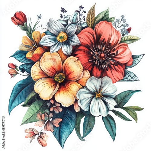 Vibrant floral bouquet arrangement