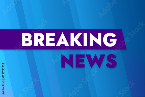 modern news banner design with abstract background in blue gradient