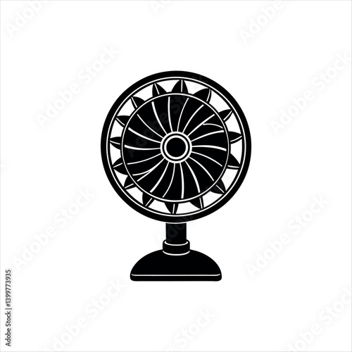 a table fan fan isolated on white