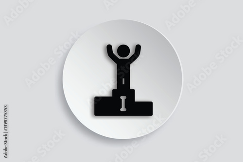 Podium winner icon, great for celebration, competition, or championship themes.