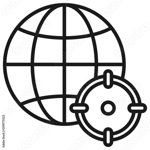Geo Targeting Outline Icon