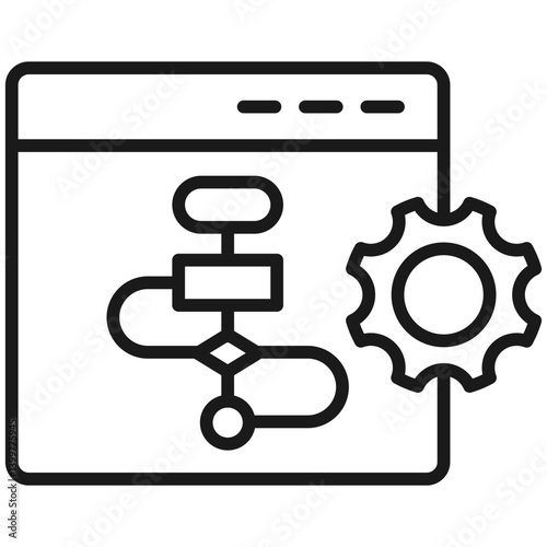 Program Algorithm Outline Icon
