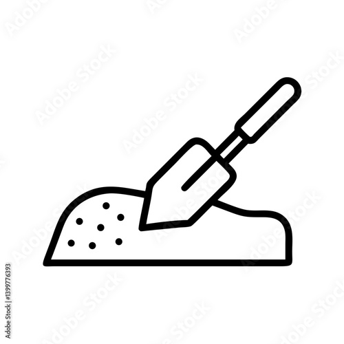 Concrete screed tool digging into sand