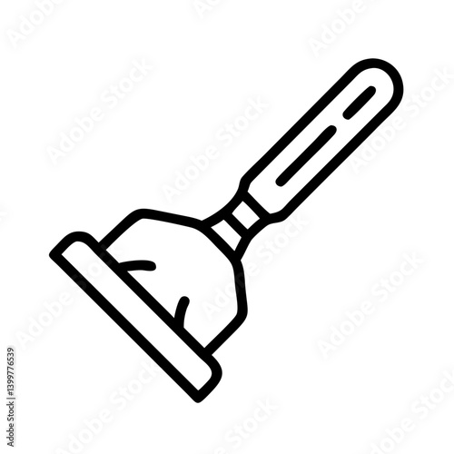 Floor scraper tool on plain background