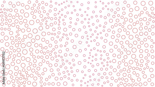 A soft gradient background filled with various sizes of outlined circles in shades of pink, creating a delicate, abstract pattern.