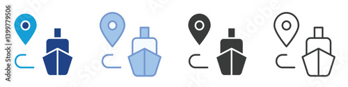 Cruise Icons Collection – Multiple Vector Styles Icons