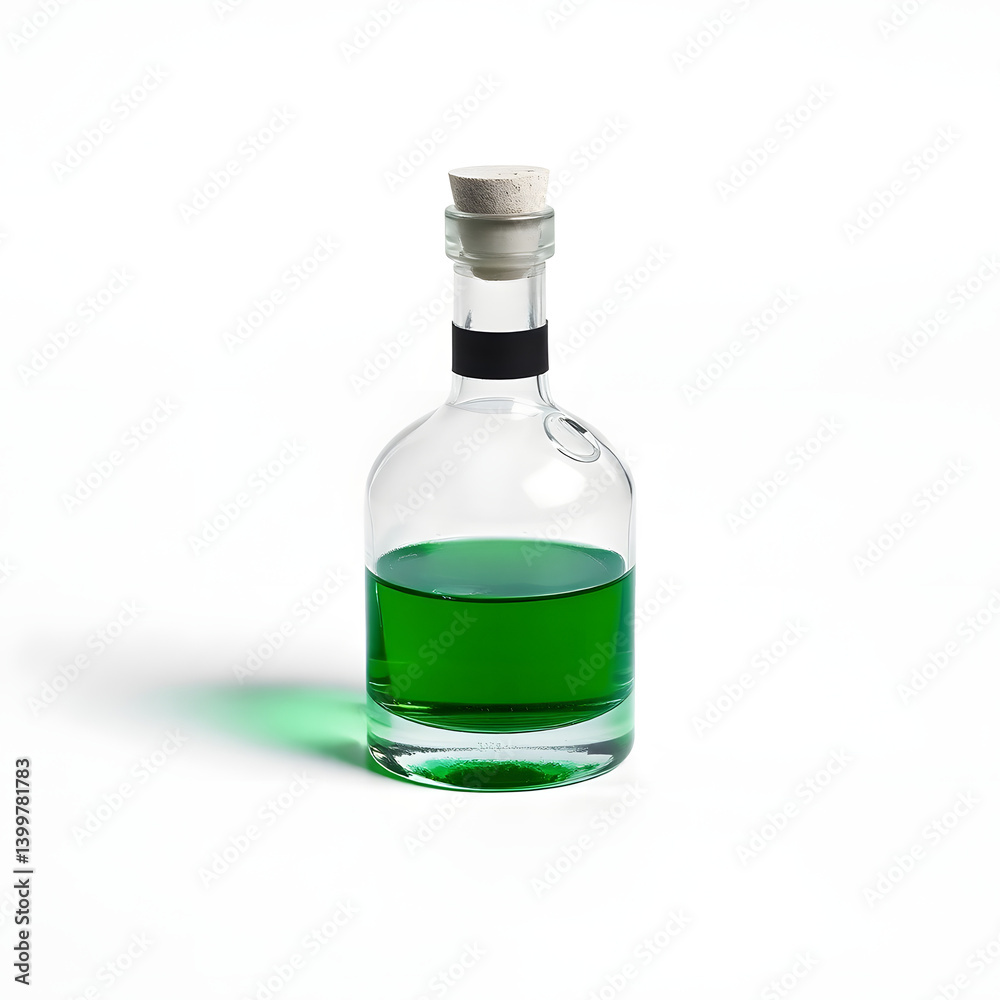 3D Green Magic Potion Bottle for Fantasy Game