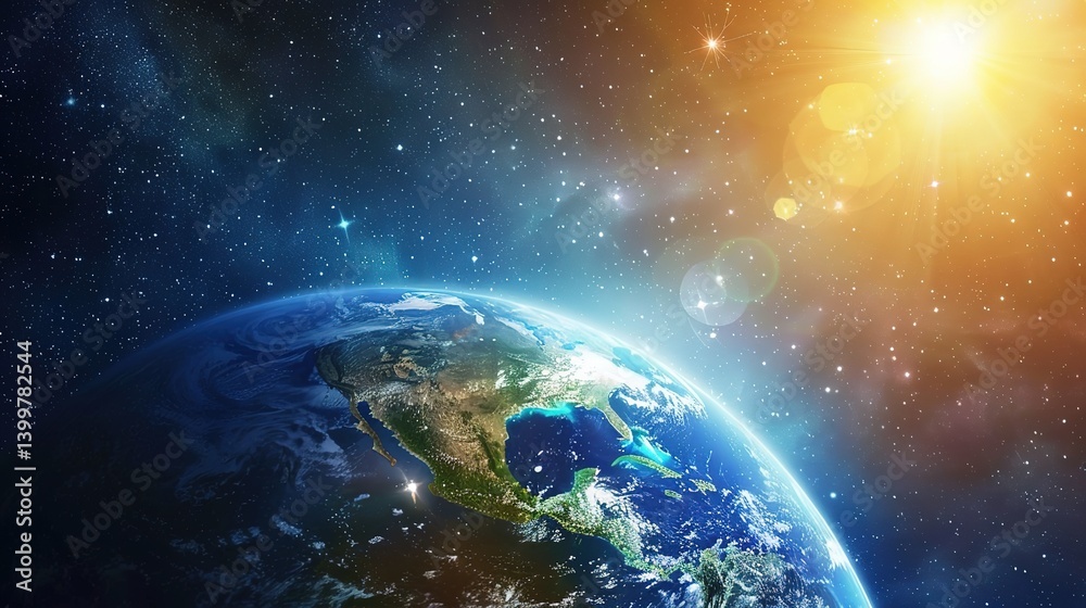 Obraz premium Father's Day Space Background: Paying Tribute to Father's Profound and All - inclusive Love as Vast as the Firmament with the Vast Universe as the Background