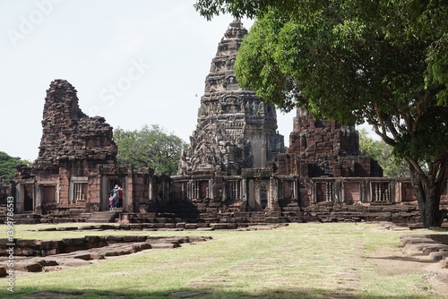 Obraz na płótnie Ancient temple ruins in thailand a cultural heritage site among green landscapes w salonie