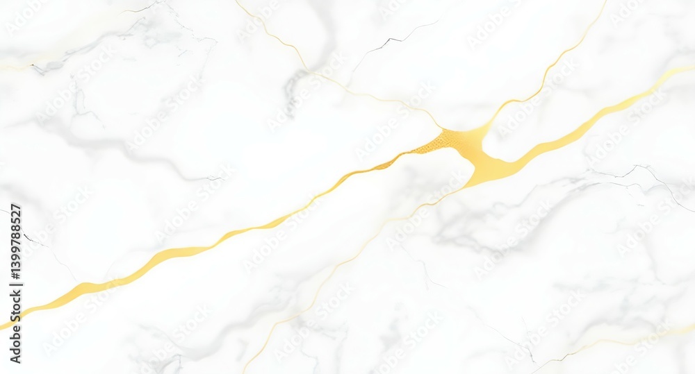 Obraz premium White Marble Texture with Gold: Abstract Luxury Background. Elegant Stone Pattern, Modern Material Design, Golden Accents