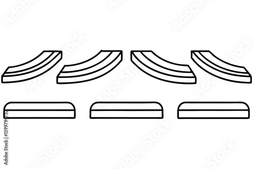 curb line art minimalistic graphic drawing for artists