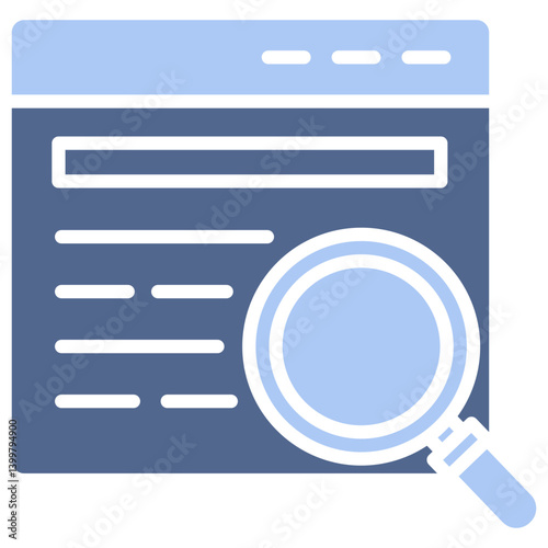 Search Engine Flat Blue Icon