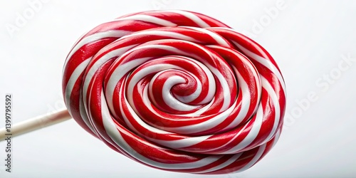 Swirly Red White Candy Abstract Background - Closeup Fashion Photography